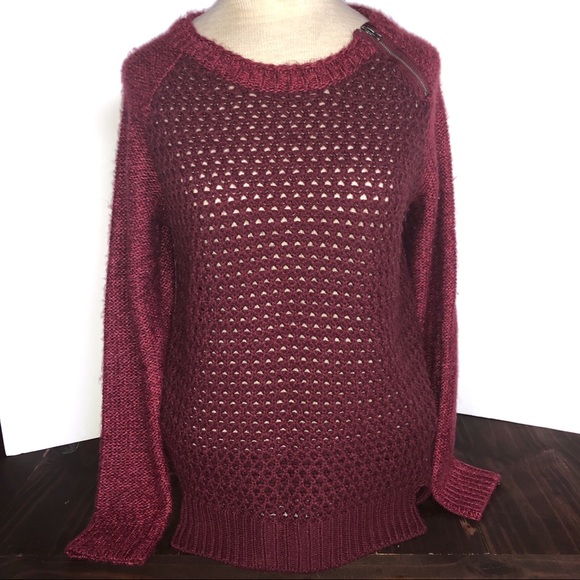 NY Collection Sweaters - ✨Burgundy Women’s Knit Pullover Sweater